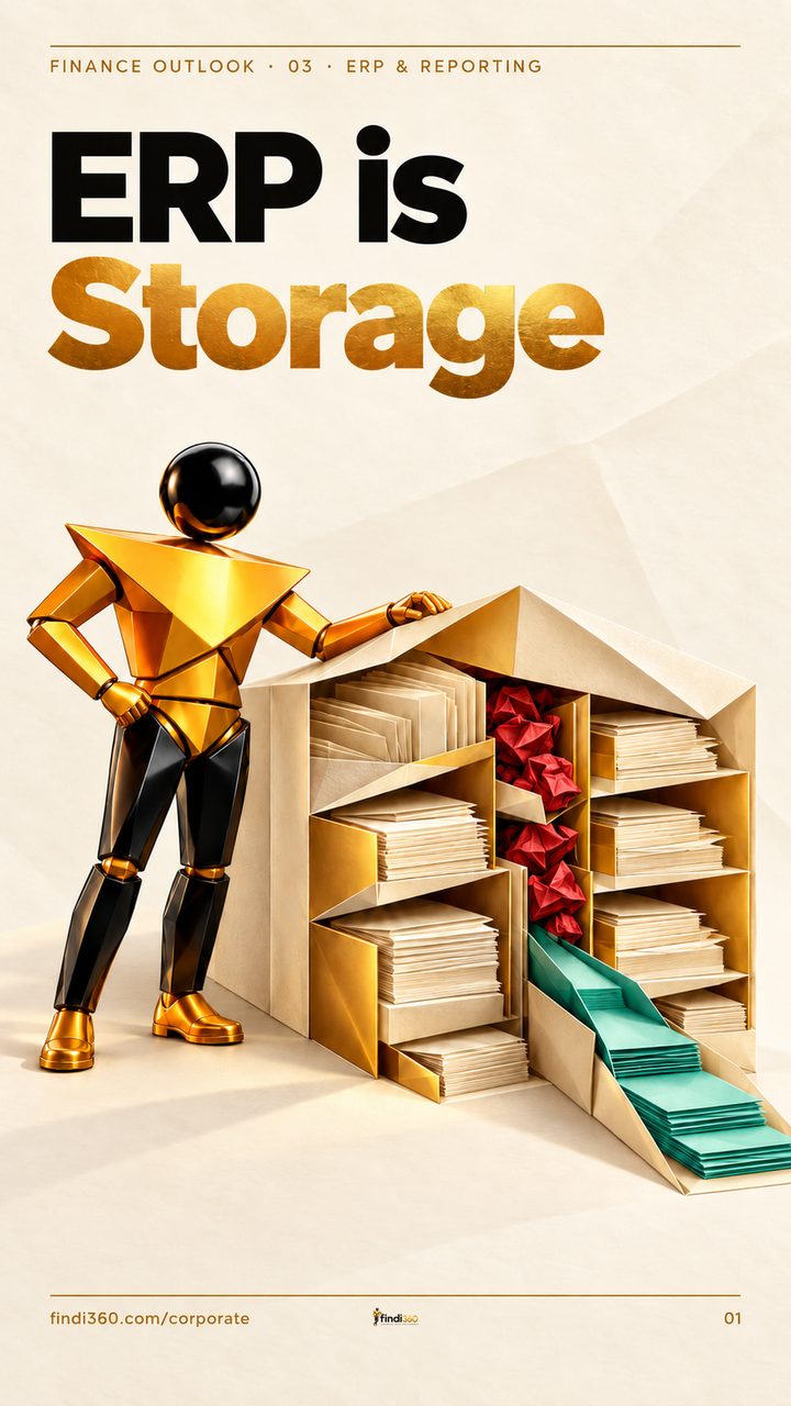 ERP stores data, not reporting logic — cover